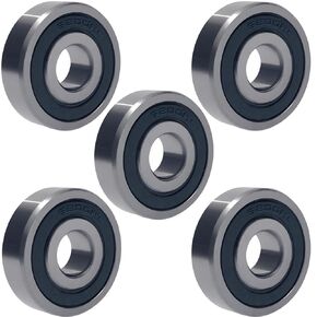 Tonmp 10 PCS 6200-2RS Deep Groove Bearing - Lubricated Beaing Steel Sealed Ball Bearing - 10x30x9 mm Bearings with Rubber Seal & High RPM Support (10)