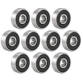 uxcell 626-2RS Ball Bearing 6mm x 19mm x 6mm Double Sealed Deep Groove Bearings Carbon Steel 10pcs