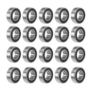 uxcell 6202-5/8-2RS Deep Groove Ball Bearings 5/8-inch Inner Dia 35mm OD 11mm Bore Double Sealed Chrome Steel Z2 10pcs
