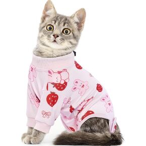 بدلة تعافي القطط من بوناويت، قطعة واحدة للقطط بعد الجراحة، بدلة تعافي جراحي للقطط ذكر أنثى محايد، بيجامة قطط بدلة للجسم بعد الجراحة، سترة تعقيم ذات ياقة إلكترونية مخروطية بديلة للقلق in Kuwait