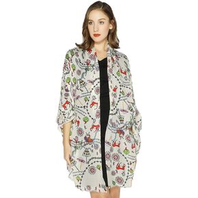 DANA XU 100% Pure Wool Pashmina Cashmere Long Travel Scarf Shawls And Wraps For Evening Dress Women Soft Warm Floral Blanket
