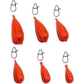 Fishing Practice Plug PVC Fishing Practice Casting Plug Rubber Practice Plug Suitable Kids Fishing Lures 6 Mixed Sizes Weight for Improving Casting Skills