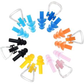 Eilin Silicone Swimming Earplugs Nose Clip Plugs Waterproof Surfing Bathe Sport Protector Soft Latex Anti-Choke Comfortable Shower Equipment Sets
