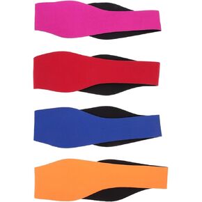 BIUDECO 4pcs Swimming Headband Exercise Headbands for Women Water-Proof Headband Womens Headband Shower Fitness Earbuds Breathable Swimmers Headband Water Proof Turban Neoprene Toddler
