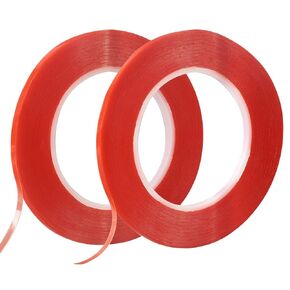 2 Rolls ( 3mm/4mm x 25m ) Double Sided Phone Repair Adhesive Tape, Heat Resistant High Adhesion Transparent Acrylic Tape, LCD Screen Repair Sticker for Cell Phone Touch Screen Repair, Laptops, Camera