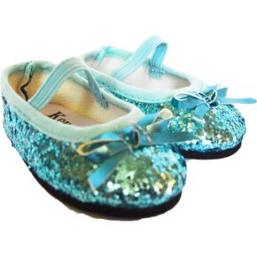 Blue Sparkle Flats Fits 18 Inch Girl Dolls- 18 Inch Doll Shoes in Kuwait