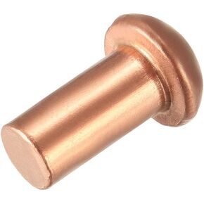 uxcell 20 Pcs 5/16" x 5/8" Round Head Copper Solid Rivets Fasteners