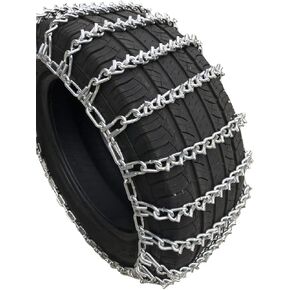 TireChain.com 355/70R17LT V-Bar Round Boron Two Link Tire Chains, Priced per Pair.