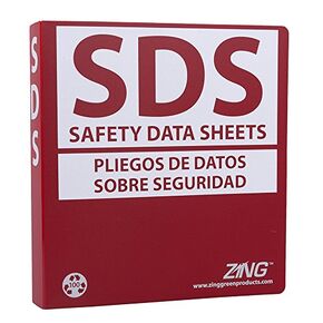 Zing Green Products 6030 Recycled Poly GHS-SDS Binder, 1.5" Ring