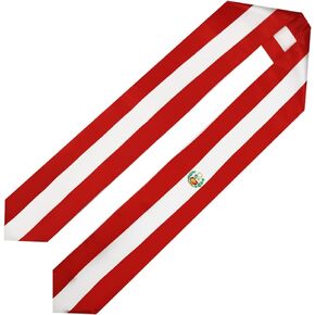 SNUWITH Peru Flag Graduation Sash/Stole/Scarf 180X13CM Double Sided for Study Aboard International Students Graduation Decoration Item Gift