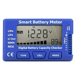 Digital Battery Meter with LCD Backlit Display 5 in 1 Smart Digital Battery Capacity Checker for LiPo/Life/Li ion/NiMH/Nicd