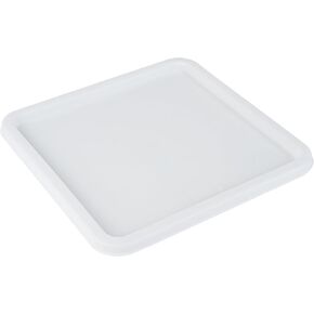 Restaurantware - LIDS ONLY: Met Lux 11 x 11 Inch White Plastic Lids, 10 Durable Storage Container Lids - Fits 12, 18, And 22 Quarts, Pull-Corner Tab, Food Storage Container Lids, For Securing Food