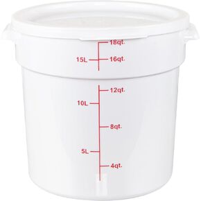 Restaurantware - LID ONLY: Met Lux 12.5 Inch White Plastic Lid, 1 Durable Storage Container Lid - Containers Sold Separately, Fits 12, 18, And 22 Quarts, Round Storage Container Lid, For Storage