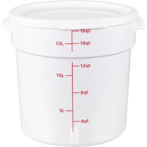 Restaurantware - LIDS ONLY: Met Lux 12.5 Inch White Plastic Lids, 10 Durable Storage Container Lids - Containers Sold Separately, Fits 12, 18, And 22 Quarts, Round Storage Container Lids, For Storage in Saudi Arabia