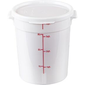 Restaurantware - LIDS ONLY: Met Lux 7.3 Inch White Plastic Lids, 10 Durable Storage Container Lids - Containers Sold Separately, Fits 2 And 4 Quarts, Round Storage Container Lids, For Storage