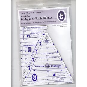 Multi-Size Peaky and Spike Templates from Marti Michell: for Cutting 1-Inch to 6-Inch Triangles in Half-Inch Increments in Kuwait