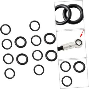 RUNROTOO 12 قطعة دراجة قرص الفرامل الفرجار o حلقة مجموعات الدراجات اكسسوارات الفرامل الفرجار التمهيد الفرامل الفرجار ختم كسر حبل حزام الفرجار ختم أجزاء غسالة عدة الدراجة الفرجار ختم سلسلة الغيار in Kuwait