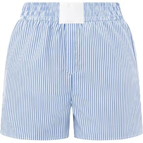 Y2k Lounge Shorts for Women Cute Low Rise Micro Button Striped Pajamas Bottom Summer Loose Fit Plaid Boxers Shorts