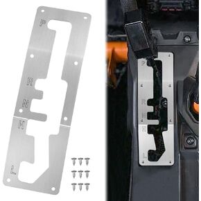 DSISIMO Stainless Steel Quick Shift Gate Shifter Plate Panel Compatible with for Can-Am Maverick X3 MAX Turbo R XDS XRS XMR XRC 2017-2024