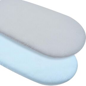 Muslin babytino Muslin Bassinet Sheet for Baby Boy and Girl,Super Soft Bedside Bassinet Sheets Fitted for Oval, Rectangle and Hourglass Mattress Pad, Breathable and Wash Machine Sheets, 2 Pack