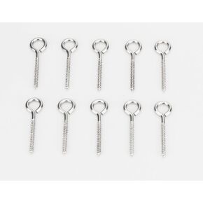 Fugedox 10 Pcs 3.3Inch M6 Screw Eye Hooks Stainless Steel Heavy Duty Screw, Eye Bolts Screw in, T304 Stainless Steel Heavy Duty Screw for Wood Securing Cables Wire, Hanging, Tie-Downs,Indoor & Outdoor