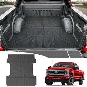 JTYZSM Truck Bed Mat for 2017-2024 Ford Super Duty F250/F350/F450 6.8FT Bed Liner All Weather Protection TPE Bed Cargo Mat Rear Trunk Mat for 17-24 Ford F250/F350/F450 Pickup Accessories