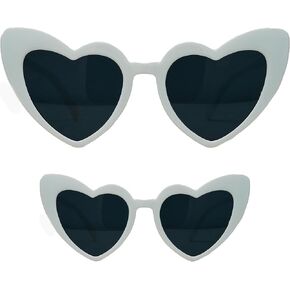 Funky Junque Heart Shaped Sunglasses Mommy and Me Sunnies Kids Women Girls Toddler Mother Daughter Matching Outfits