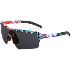 FEISEDY Kids Sunglasses Baseball Cycling Glasses Youth, UV400 Sports Shades Teens Boys Girls B2850