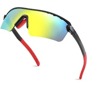 FEISEDY Kids Sunglasses Baseball Cycling Glasses Youth, UV400 Sports Shades Teens Boys Girls B2850