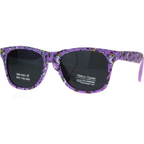 SA106 Kids Child Size Girls Unicorn Print Plastic Horn Rim Sunglasses