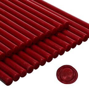 Nuanchu 26 Pieces Glue Gun Sealing Wax Sticks for Wax Seal Stamp and Letter Retro Vintage Seal Glue Gun Sealing for Wedding Invitations Cards Envelopes Wine Gift Wrapping(Metal Colors)
