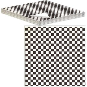 Checkered Deli Dry Wax Paper Sheets, 12 x 12 inch, Greaseproof Deli Wrap for Foodservice, Food Basket Liners, Disposable Grease Proof Liners for Food Concession, by Better Kitchen Products