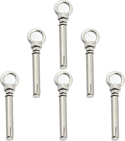 Amycheer حلقة رفع توسيع Eyebolt المسمار الترباس 304 الفولاذ المقاوم للصدأ مغلق هوك مرساة العين الترباس جدار الطوب الخرساني توسيع مسامير البراغي المراسي السحابة M8x60mm 5 حزمة in Kuwait