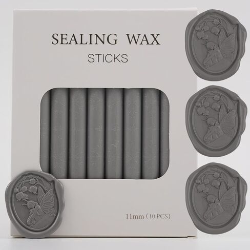 Sealing Wax Sticks, ONWINPOR 10 Pieces Pearl White Glue Gun Wax Seal Sticks for Wax Seal Stamp, Easy Melting Wax Seal Sticks for 0.43'' Glue Gun Wax Sealing Sticks (10, Pearl White) in Saudi Arabia