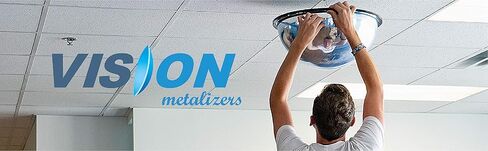 مرآة نصف قبة أكريليك مقاومة للخدش مقاس 18 بوصة مع ظهر بلاستيكي، مرآة أمان داخلية مستديرة للممر، رؤية جانبية للمستودع، مرآة للاستخدام المكتبي - معادن الرؤية (DSR1812) in Kuwait