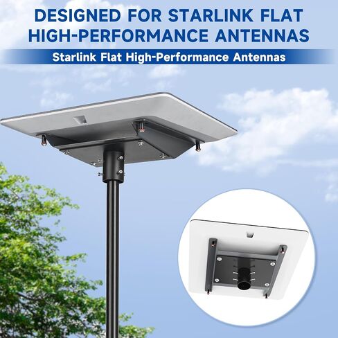 Sturdy Pipe Adapter Mounting Kit for Starlink Gen 2 V2 [Flat High Performance] Antenna - Highly Compatible - Metal Alloy Bracket for Starlink Gen2 Internet Satellite Dish Roof Pole Mount Holder in Saudi Arabia