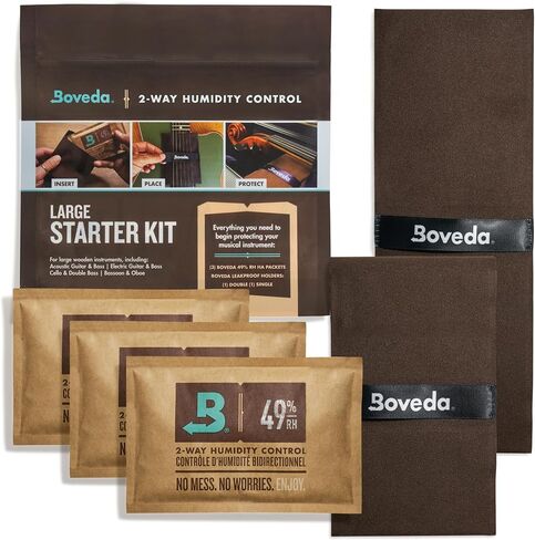 Boveda Music Large Starter Kit - (3) 49% RH Standard Boveda - Ideal Two-Way Humidty Control for MOST CLIMATES - For Guitars & Other Large Wooden Instruments in Kuwait
