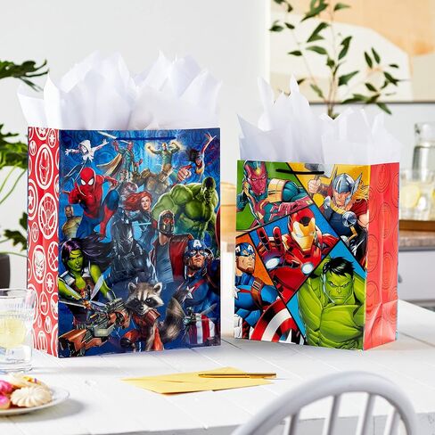 Hallmark Avengers Wrapping Paper with Cut Lines on the Reverse (3-Pack: 60 sq. ft. ttl) with Captain America, Iron Man, Black Widow, Thor and Hulk for Birthdays, Christmas, Father's Day and More in Saudi Arabia
