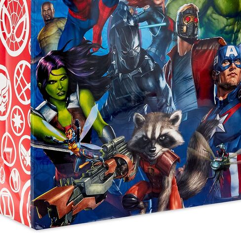 Hallmark Avengers Wrapping Paper with Cut Lines on the Reverse (3-Pack: 60 sq. ft. ttl) with Captain America, Iron Man, Black Widow, Thor and Hulk for Birthdays, Christmas, Father's Day and More in Saudi Arabia