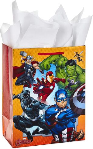 Hallmark Avengers Wrapping Paper with Cut Lines on the Reverse (3-Pack: 60 sq. ft. ttl) with Captain America, Iron Man, Black Widow, Thor and Hulk for Birthdays, Christmas, Father's Day and More in Saudi Arabia
