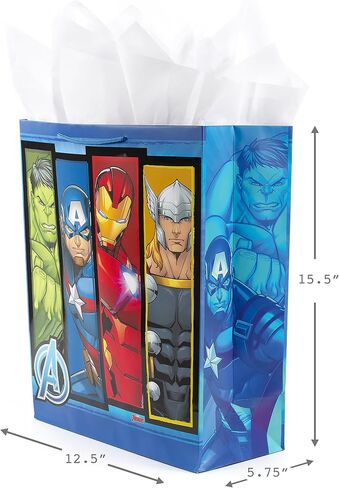 Hallmark Avengers Wrapping Paper with Cut Lines on the Reverse (3-Pack: 60 sq. ft. ttl) with Captain America, Iron Man, Black Widow, Thor and Hulk for Birthdays, Christmas, Father's Day and More in Saudi Arabia