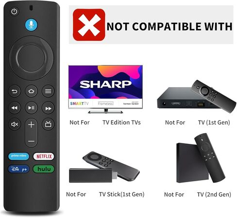 جهاز التحكم عن بعد الصوتي البديل kowhack L5B83G (الجيل الثالث) مناسب لأجهزة التلفاز الذكية Fire Stick 4K، لأجهزة التلفاز الذكية (الجيل الثاني والثالث)، وأجهزة التلفاز الذكية Stick Lite، لـ (الجيل الأول والثاني وأجهزة التلفاز الذكية) in Kuwait