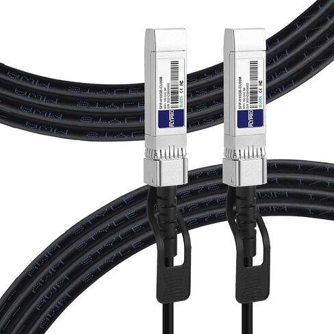FLYPROFiber 0.5m(1.6ft) SFP+ Cable, 10G DAC Cable, SFP to SFP Twinax Cable, Passive DAC Cable for Cisco SFP-H10GB-CU0.5M, Ubiquiti, Netgear, Mikrotik, Supermicro | Length Options: 0.5m-7m in Saudi Arabia