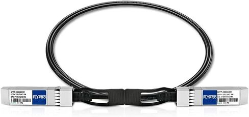 FLYPROFiber 0.5m(1.6ft) SFP+ Cable, 10G DAC Cable, SFP to SFP Twinax Cable, Passive DAC Cable for Cisco SFP-H10GB-CU0.5M, Ubiquiti, Netgear, Mikrotik, Supermicro | Length Options: 0.5m-7m in Saudi Arabia