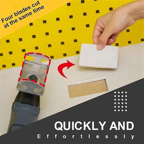 فتحة القاطع 2021 قاطعة طحن مستطيلة مربعة نحت خطوة واحدة في مكانها قاطعة فتحة مربعة من الفولاذ المقاوم للصدأ مقاومة للصدأ بسرعة للمعدن البلاستيكي أو الصناديق الكهربائية ذات الجهد المنخفض المتوافقة مع التركيب in Kuwait