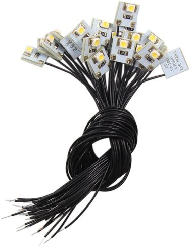 DD00WM 20pcs Pre Wired Warm White SMD 3528 Led Lamp Light Set 12V ~ 18V 0.24W in Saudi Arabia