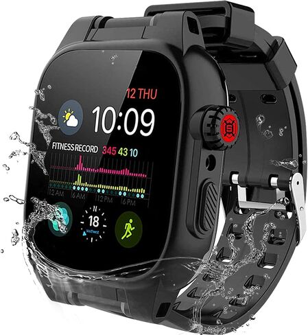 YOGRE Apple Watch 44mm Case Series 6/5/4/SE، حافظة واقية مقاومة للماء مع واقي شاشة مدمج، حافظة مقاومة للغبار والصدمات لسلسلة iWatch 6/5/4/SE in Kuwait
