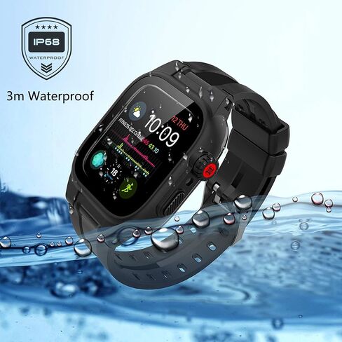 YOGRE Apple Watch 44mm Case Series 6/5/4/SE، حافظة واقية مقاومة للماء مع واقي شاشة مدمج، حافظة مقاومة للغبار والصدمات لسلسلة iWatch 6/5/4/SE in Kuwait