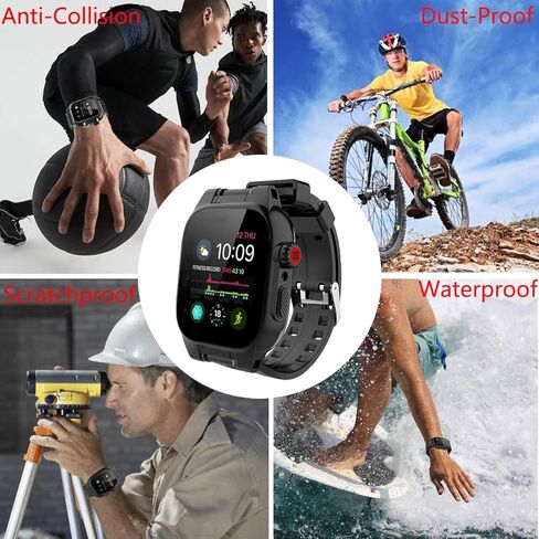 YOGRE Apple Watch 44mm Case Series 6/5/4/SE، حافظة واقية مقاومة للماء مع واقي شاشة مدمج، حافظة مقاومة للغبار والصدمات لسلسلة iWatch 6/5/4/SE in Kuwait