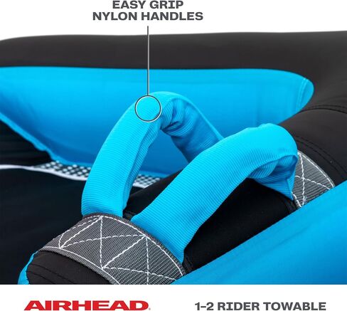 أنابيب قابلة للقطر بتأثير تموج Airhead 2-3 أنبوب قابل للقطر للراكب للقوارب والرياضات المائية نظام سحب Kwik-Connect بغطاء كامل من النايلون وزعانف داعمة وأنابيب قارب وأنابيب صمام سرعة حاصلة على براءة اختراع in Kuwait